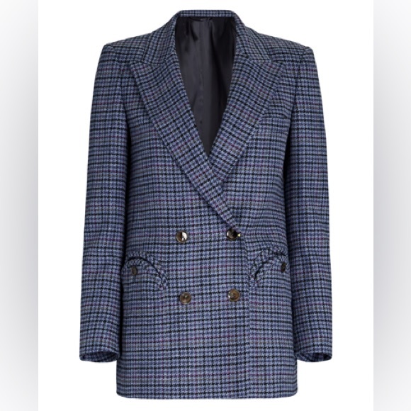 Blaze Milano Jackets & Blazers - Blaze Milano Amarula Sun Houndstooth-check Wool Blazer NWT